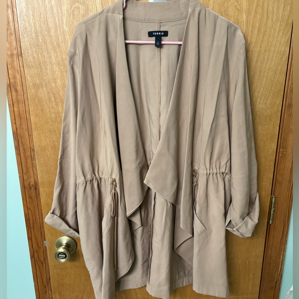 Torrid size 2 tan jacket never worn
